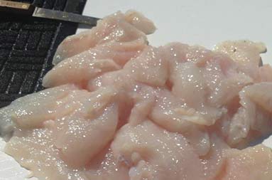 A pile of fish fillets